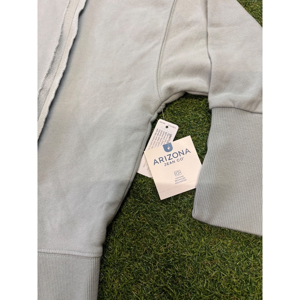 Arizona Jean‎ Co Womens Small Sweatshirt Aqua Tourmaline Exposed Seams NWT - Picture 3 of 8